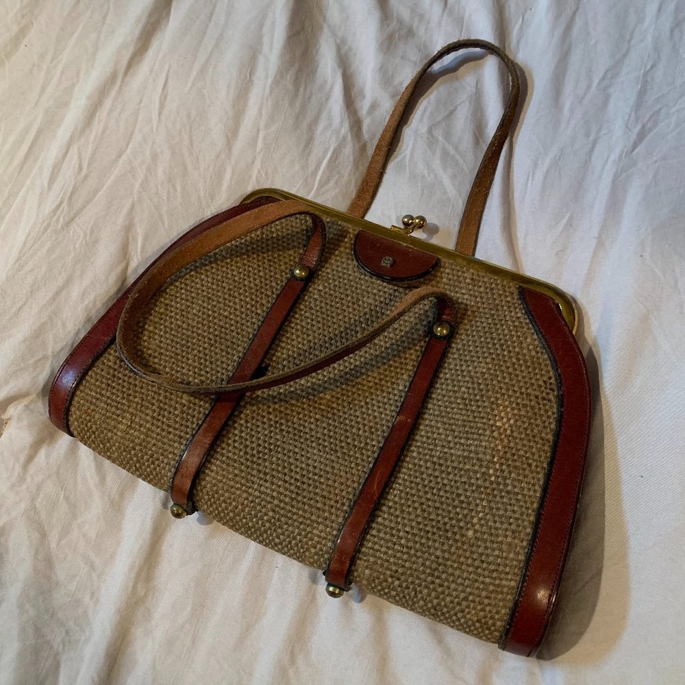 Etienne Aigner Vintage Woven Leather Purse